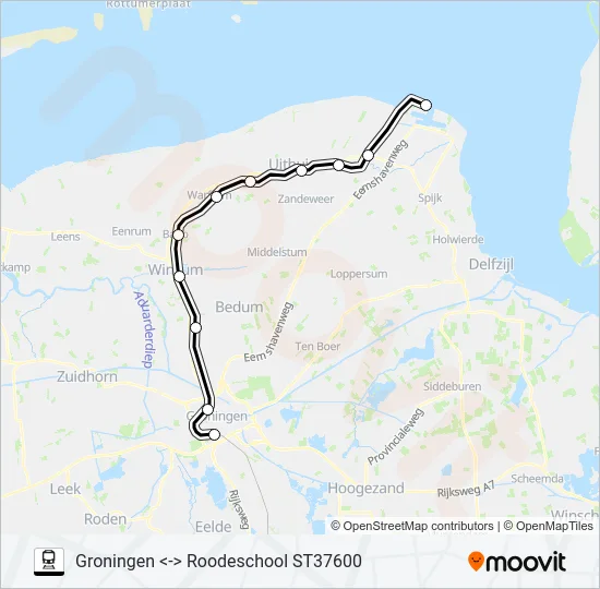 STOPTREIN RS4 Train Line Map