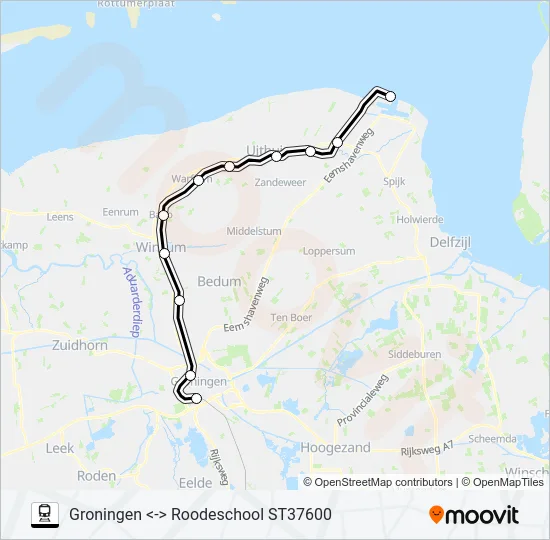STOPTREIN RS4 Train Line Map