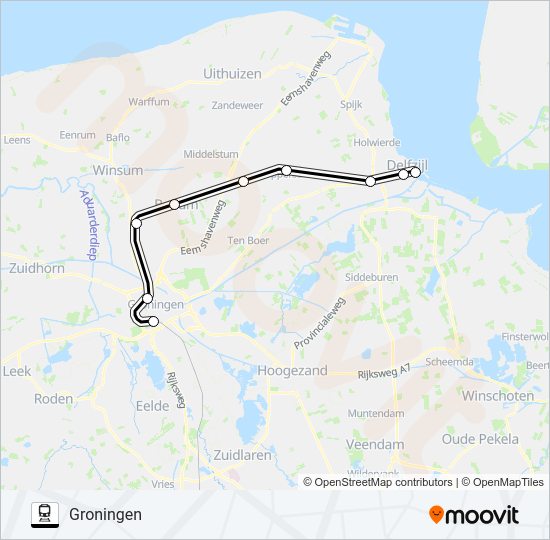 Bahnlinie STOPTREIN RS5 Karte