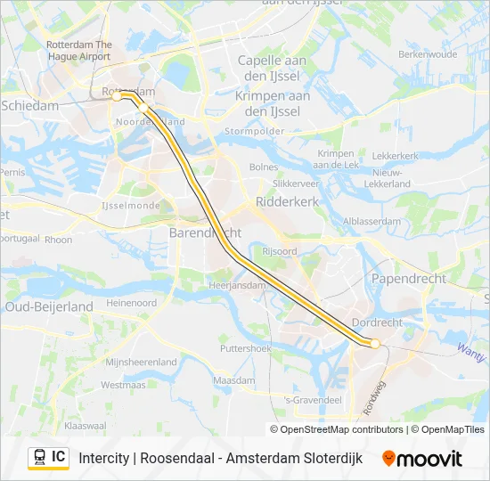 IC Train Line Map