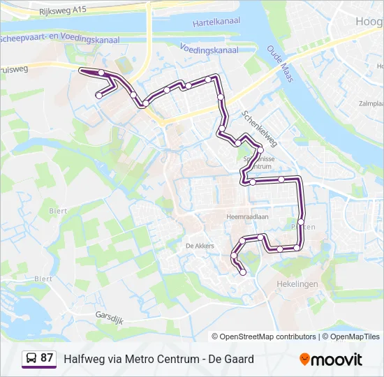87 Bus Line Map