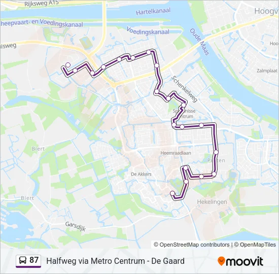 87 Bus Line Map