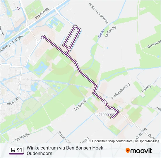 91 Bus Line Map
