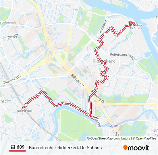 609 Bus Line Map