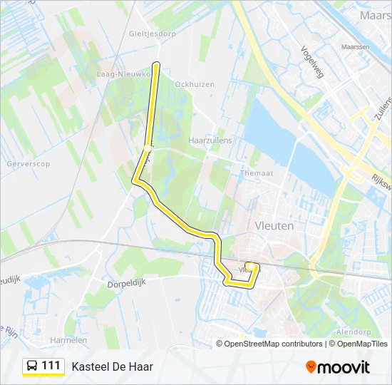 111 Bus Line Map