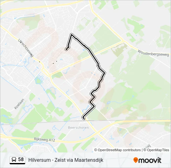 58 Bus Line Map