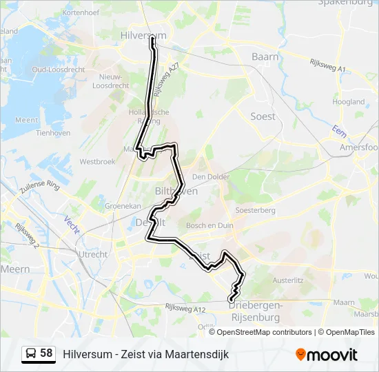 58 Bus Line Map