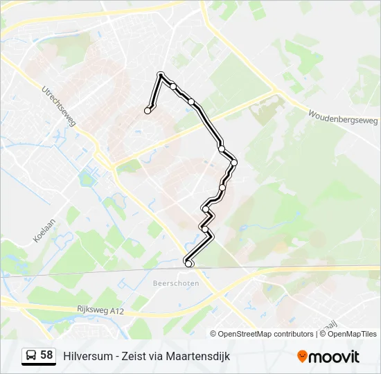 58 Bus Line Map