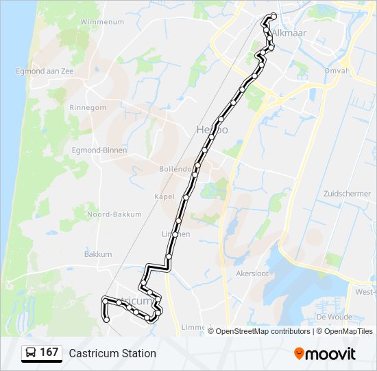 167 Bus Line Map