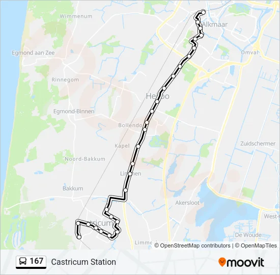 167 Bus Line Map