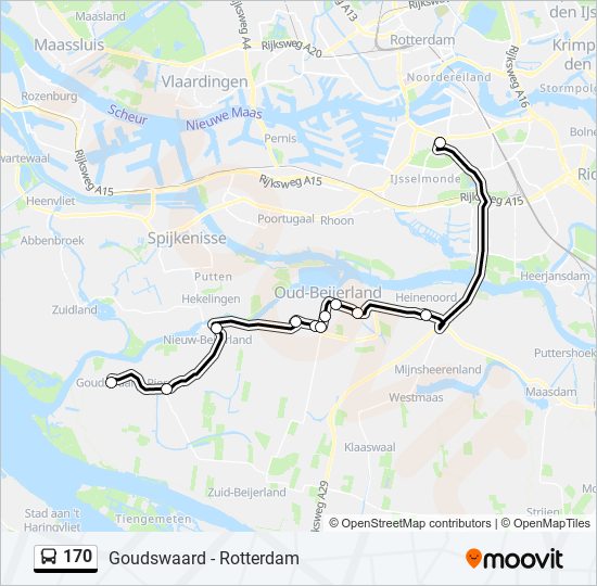 Bus 170 Route Map 170 Route: Schedules, Stops & Maps - Rotterdam Zuidplein (Updated)