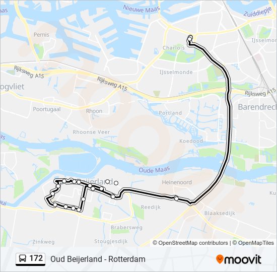 172 bus Line Map