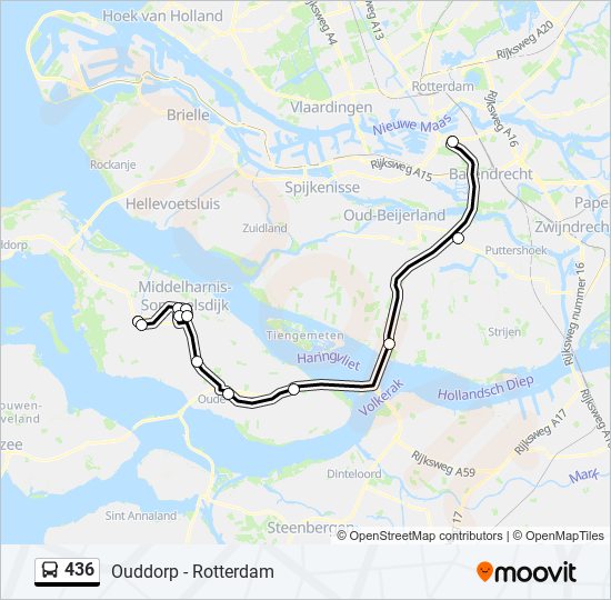 436 bus Line Map