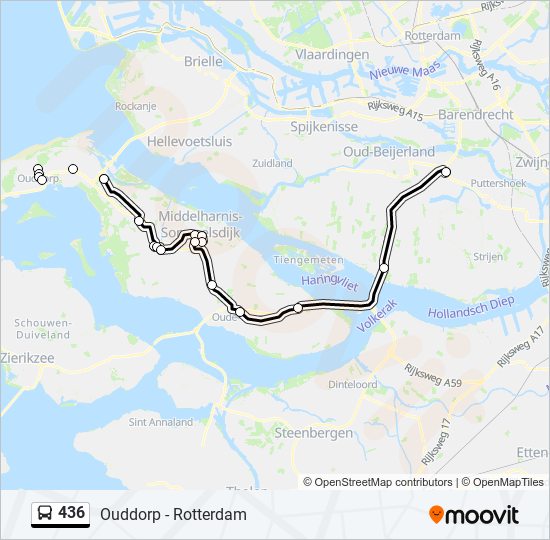 436 bus Line Map