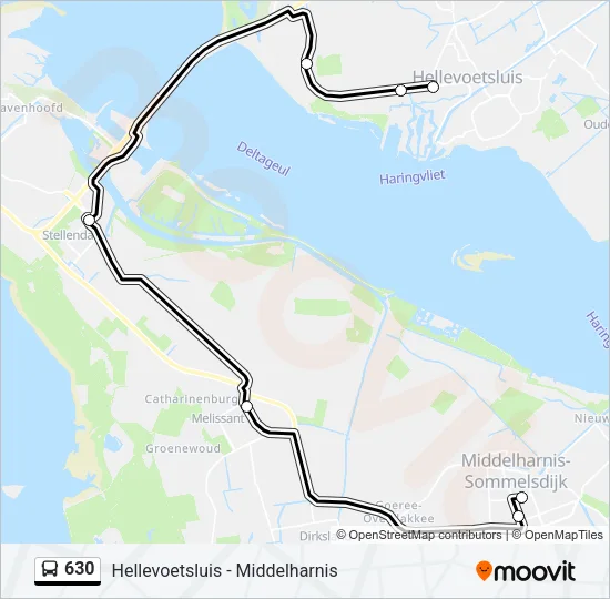 630 Bus Line Map