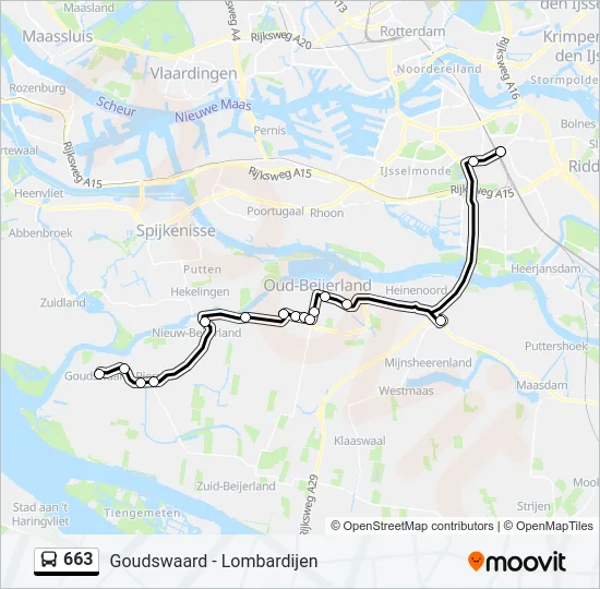 663 Bus Line Map