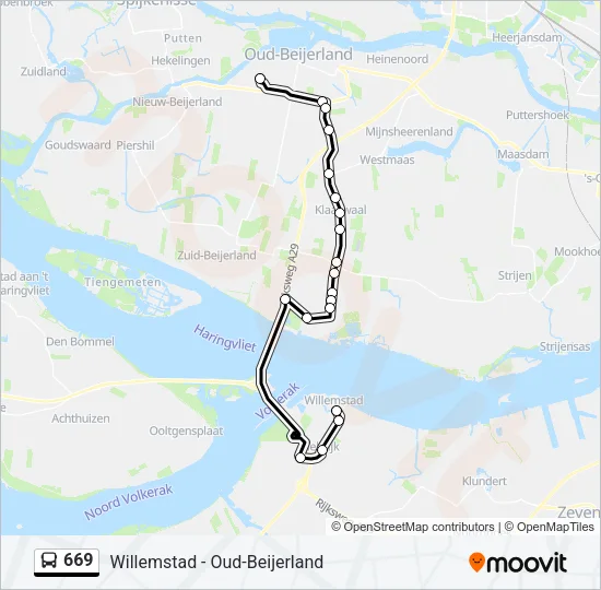 669 Bus Line Map