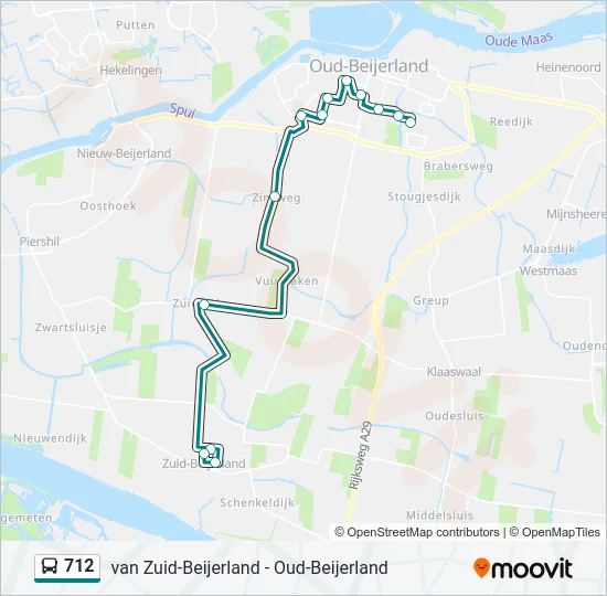 712 Bus Line Map