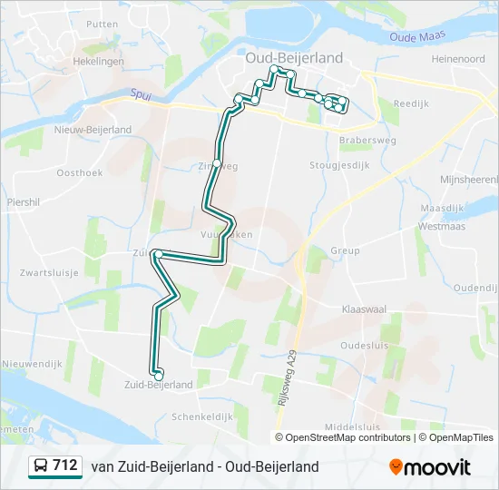 712 Bus Line Map