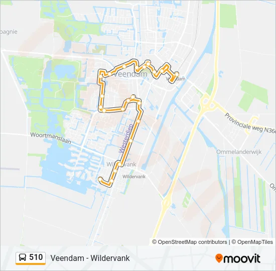 510 Bus Line Map