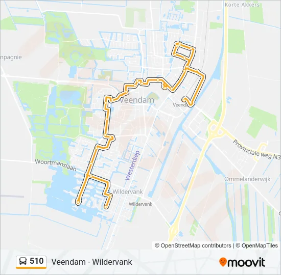 510 Bus Line Map