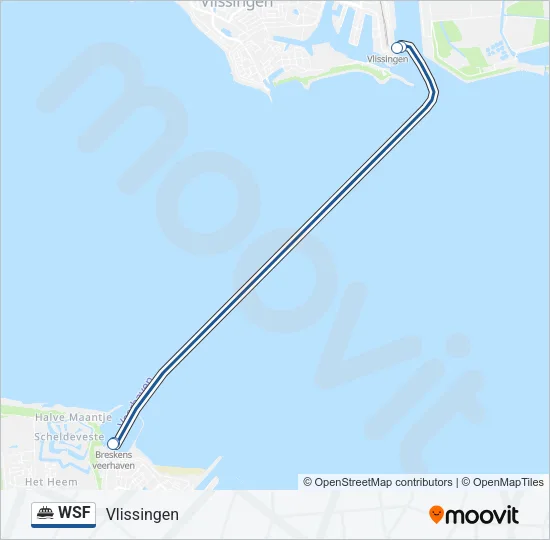 Veerboot WSF lijnkaart
