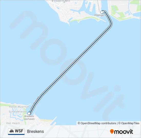 Veerboot WSF lijnkaart