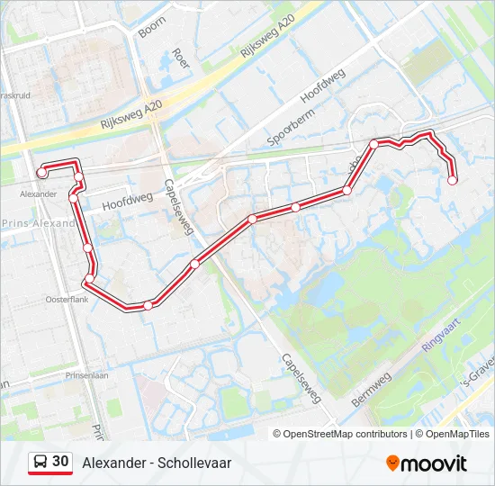 30 Bus Line Map