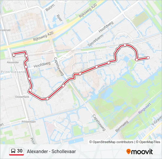 30 Bus Line Map