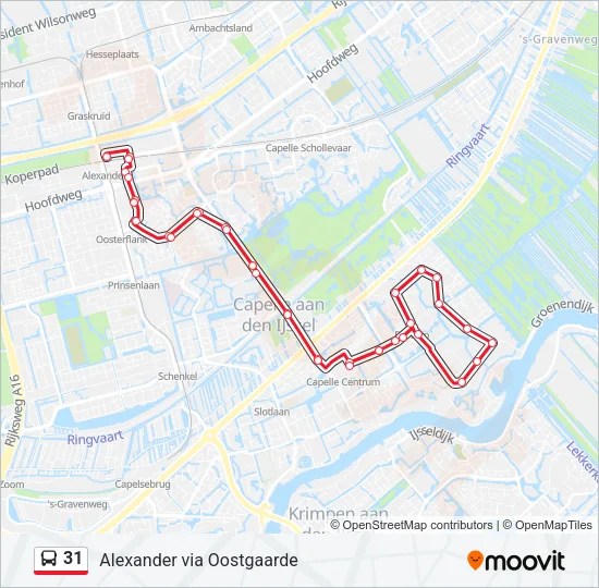 31 Bus Line Map