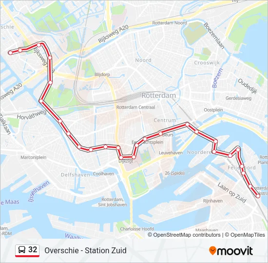 32 Bus Line Map