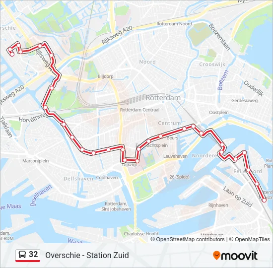 32 Bus Line Map