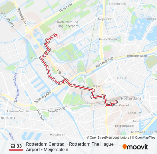 33 Bus Line Map