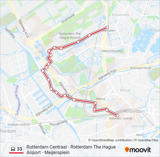 33 Bus Line Map