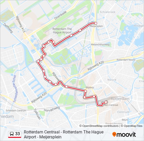 33 bus Line Map