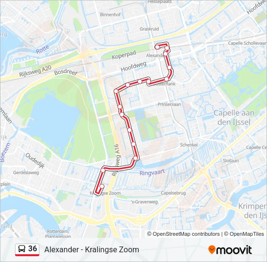 36 Bus Line Map