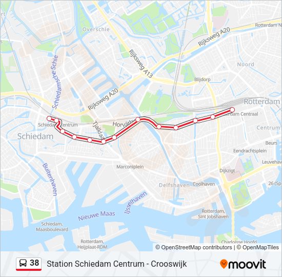 38 Bus Line Map