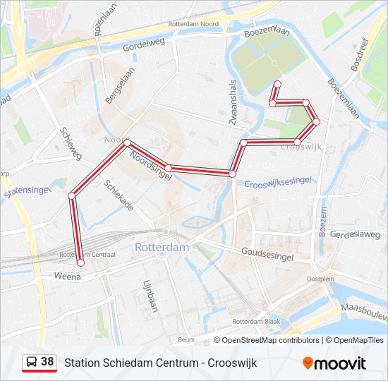 38 Bus Line Map