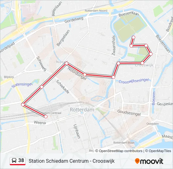 38 Bus Line Map