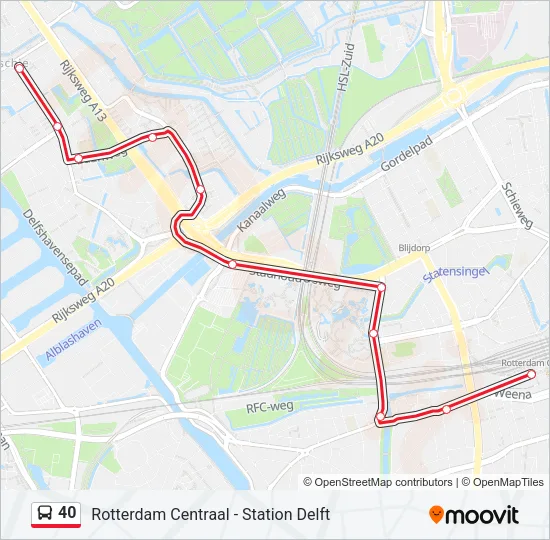 40 Bus Line Map