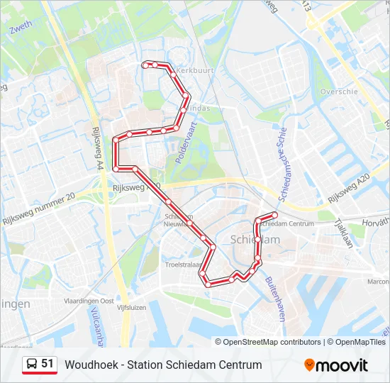51 Bus Line Map