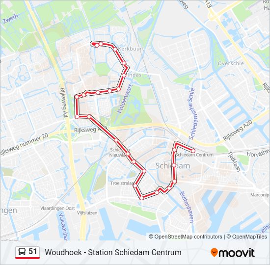 51 Bus Line Map