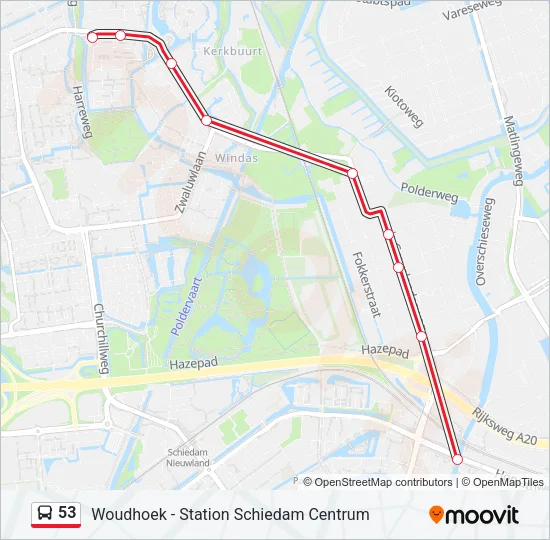 53 Bus Line Map