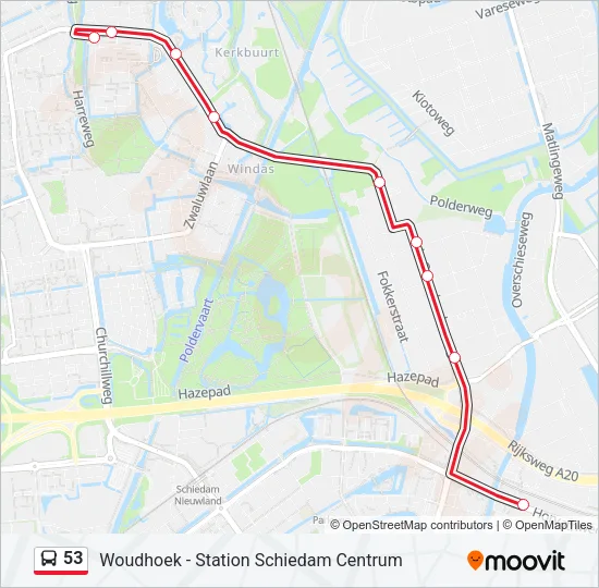 53 Bus Line Map