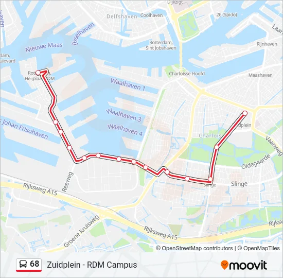 68 Bus Line Map
