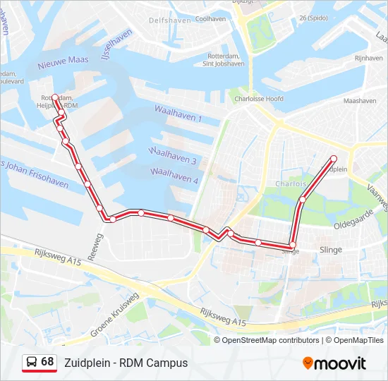 68 Bus Line Map