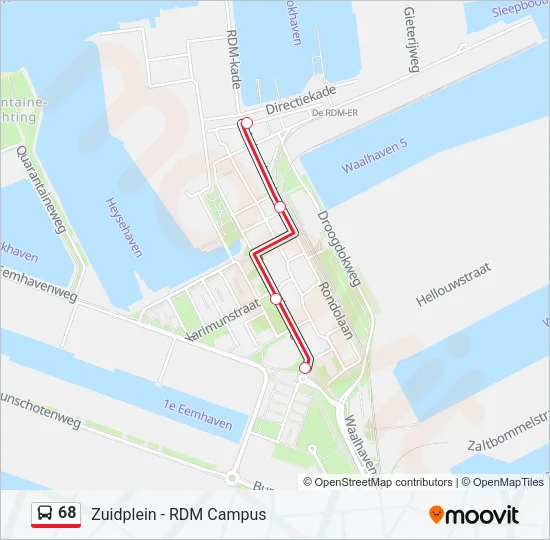 68 Bus Line Map