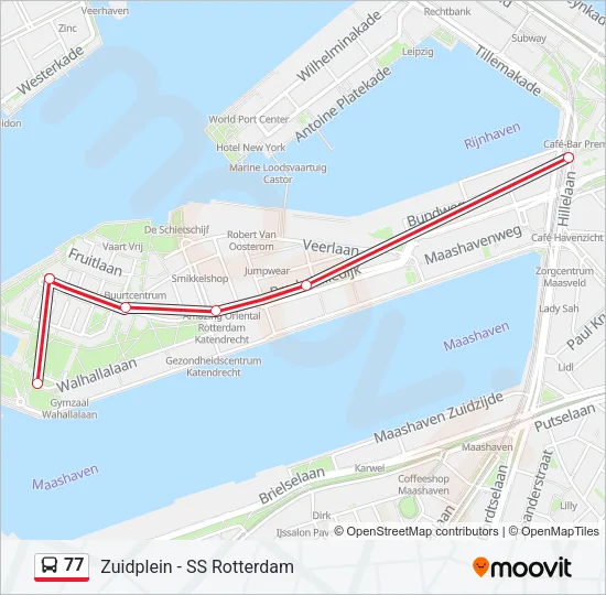 77 Bus Line Map