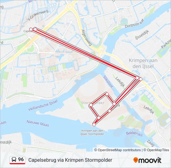 96 Bus Line Map