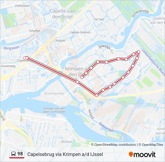 98 Bus Line Map